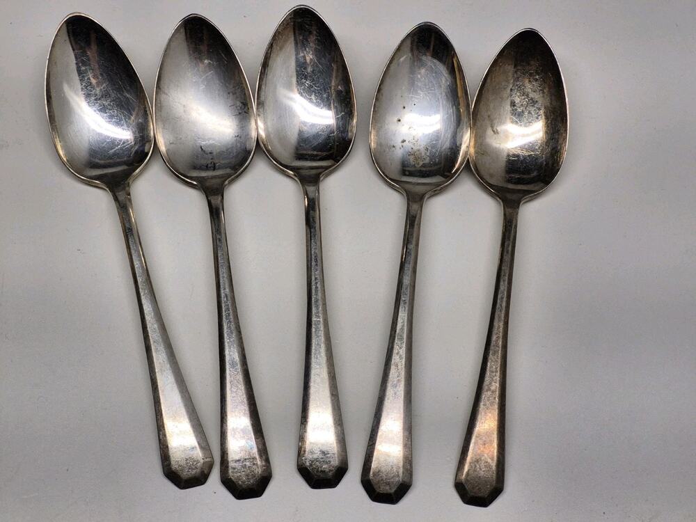 WILLIAM ROGERS MFG. ORIGINAL ROGERS, 5 SILVERPLATE SPOONS